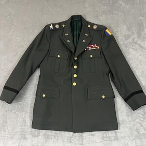 Marlow White US‎ Army Class A Service Dress Coat Mens 44 Regular Green Uniform